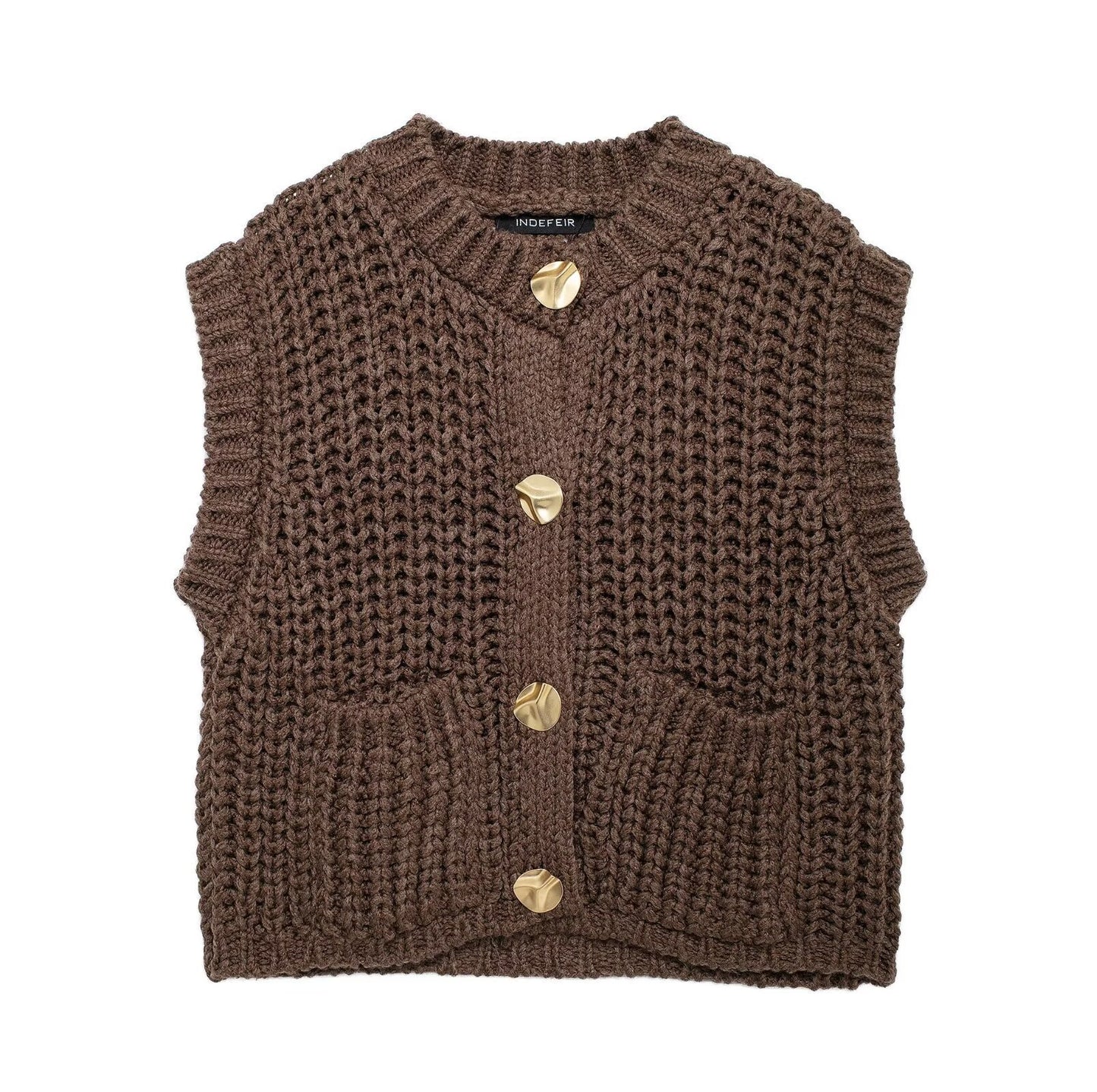 Gilet en maille sans manches