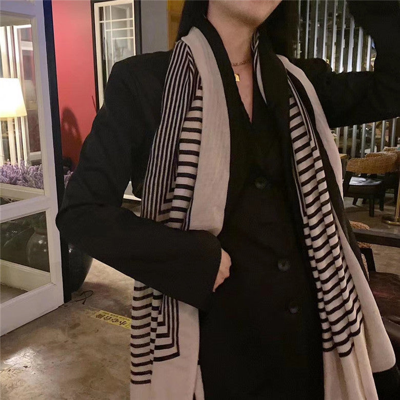 Foulard Long Femme Motif Géométrique Chic