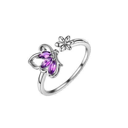 Anneau Papillon en Zircon pour Femme