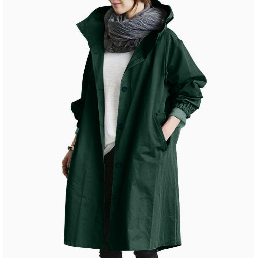 Veste coupe-vent imperméable à capuche