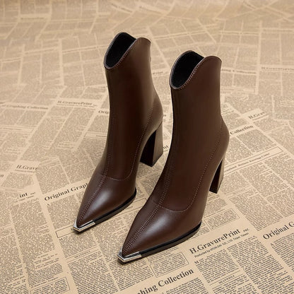 Botte en cuir confortable pour femme
