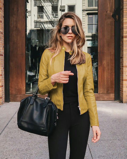 Veste de Costume en Cuir PU Haut de Gamme