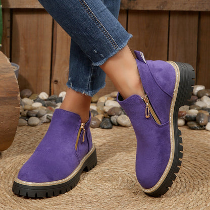 Bottes femme à la cheville avec fermeture latérale