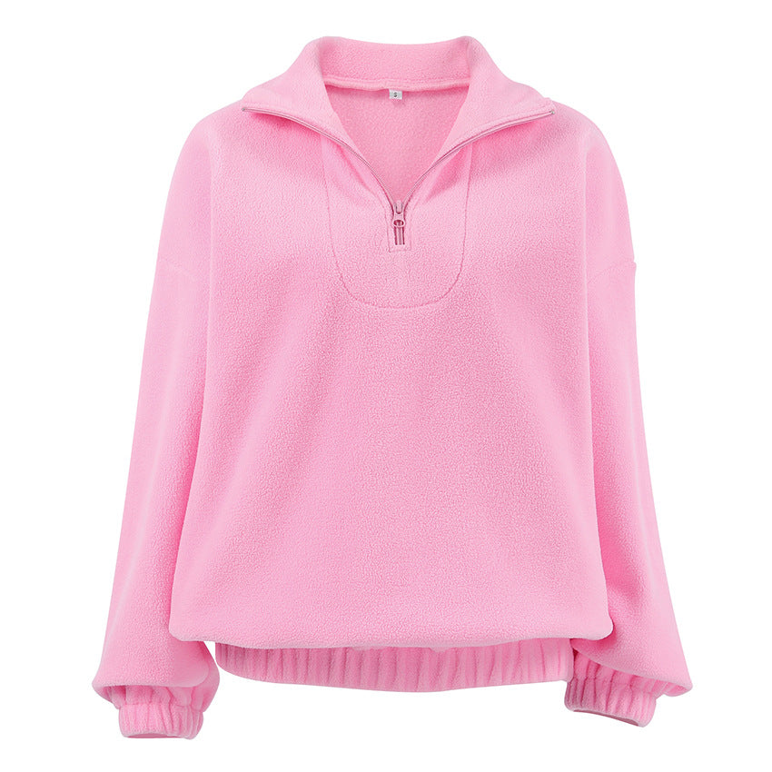 Sweatshirt en polaire berbère à pull ample pour femmes