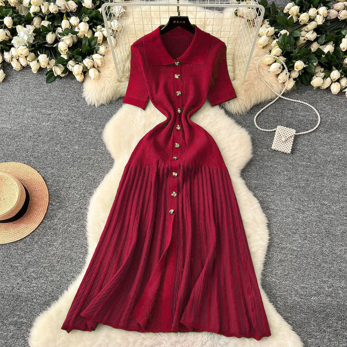 Robe tricoté pour femmes, style français