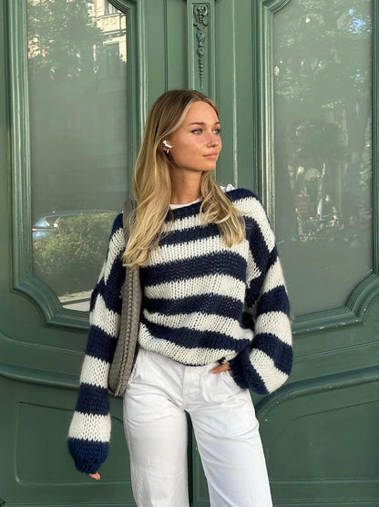 Pull Rayé Ample & Col Bateau