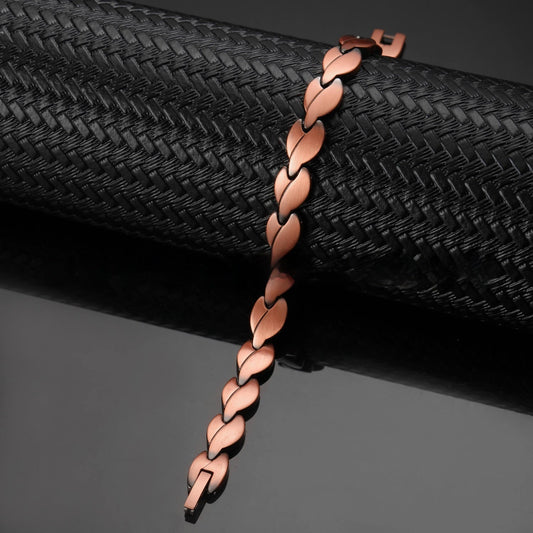 Bracelet Élégant en Cuivre Rouge avec Design Cœur