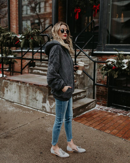 Sweat à capuche polaire zippé