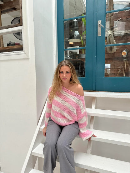 Pull Rayé Ample & Col Bateau