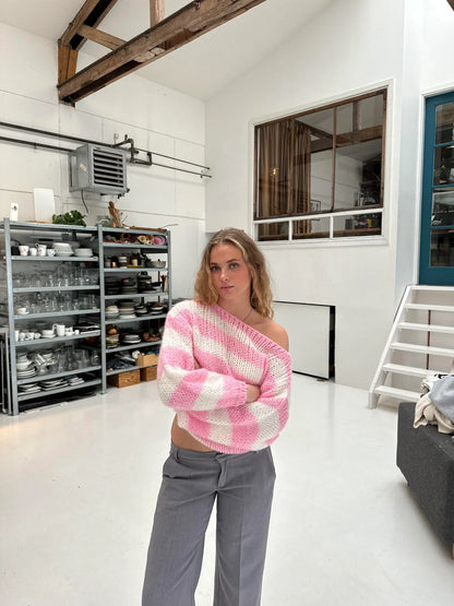 Pull Rayé Ample & Col Bateau