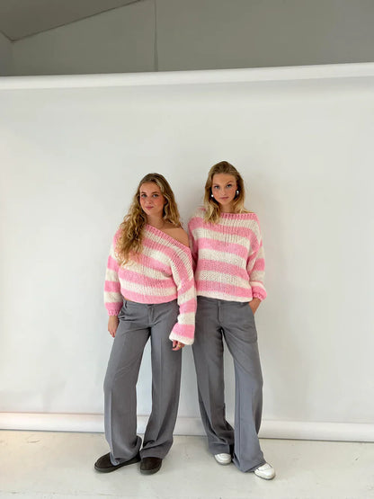 Pull Rayé Ample & Col Bateau
