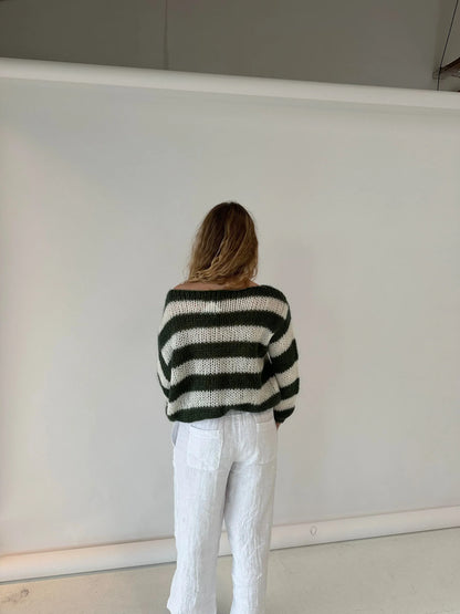 Pull Rayé Ample & Col Bateau