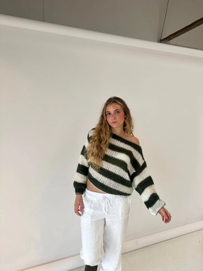 Pull Rayé Ample & Col Bateau
