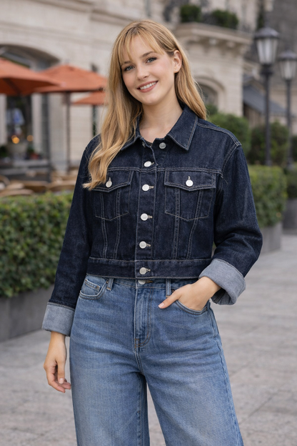 Ensemble Femme Veste et Pantalon en Denim