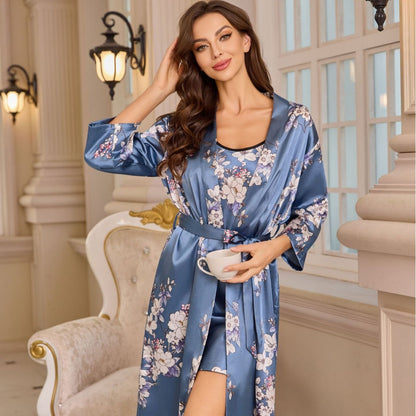 Ensemble de Nuit Élégant : Robe et Nuisette Légère