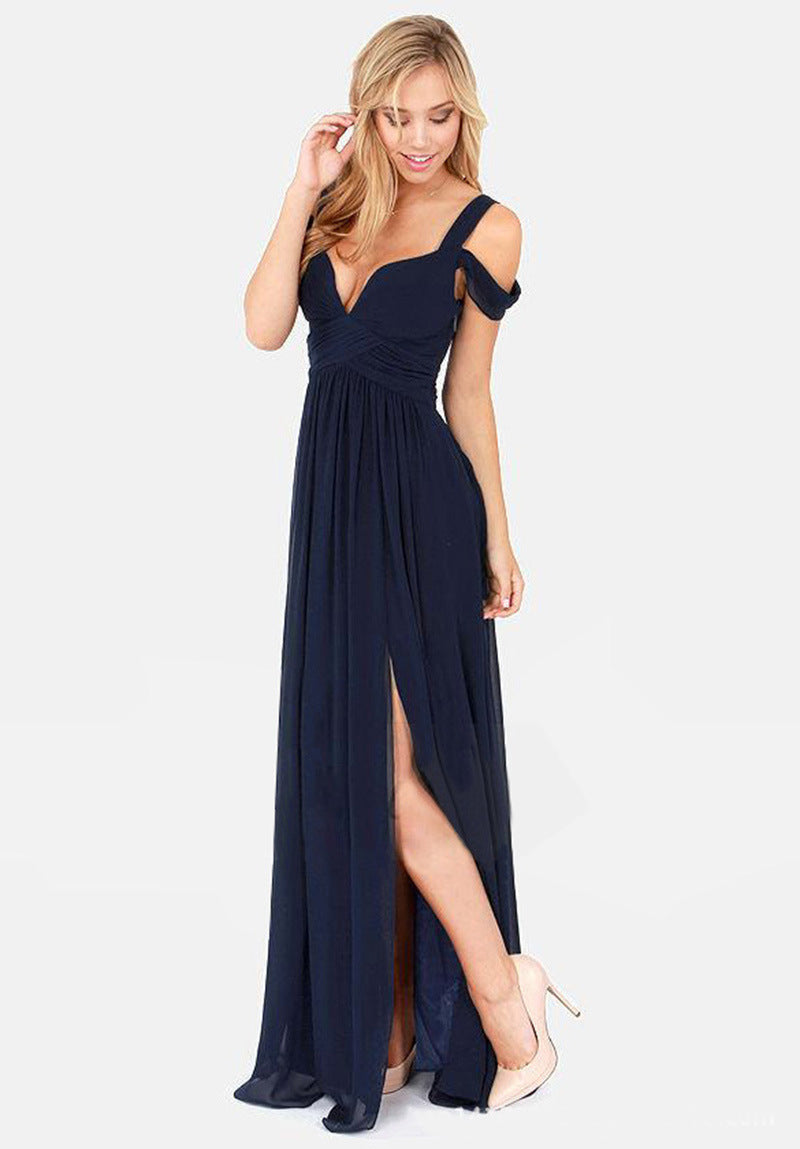 Robe Plissée Impériale – Élégance Grecque Longueur Sol