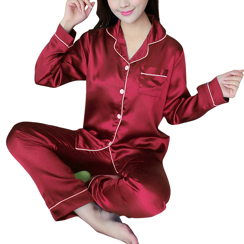Pyjama en soie glacée de luxe