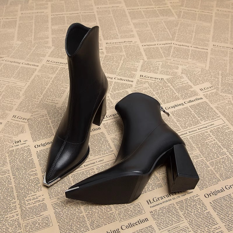 Botte en cuir confortable pour femme