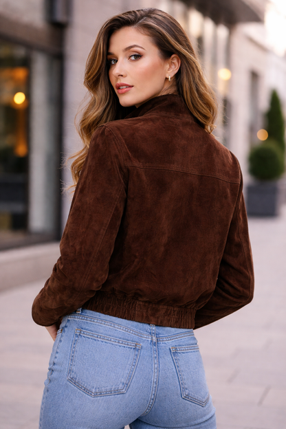 Veste en daim pour femmes