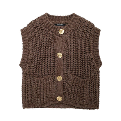 Gilet en maille sans manches