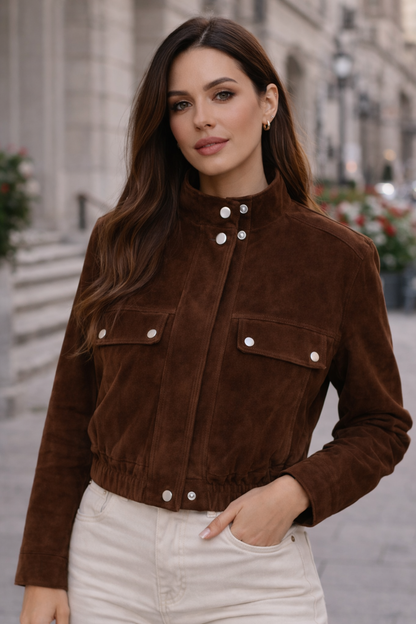 Veste en daim pour femmes