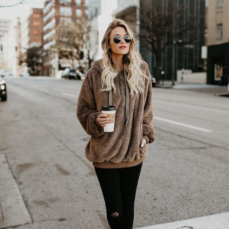 Sweat à capuche polaire zippé