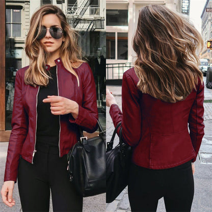 Veste de Costume en Cuir PU Haut de Gamme