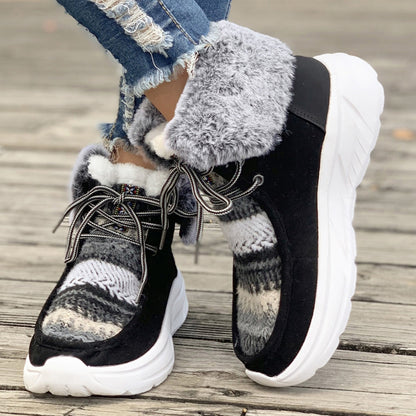 Bottes d'Hiver Femme en Fourrure