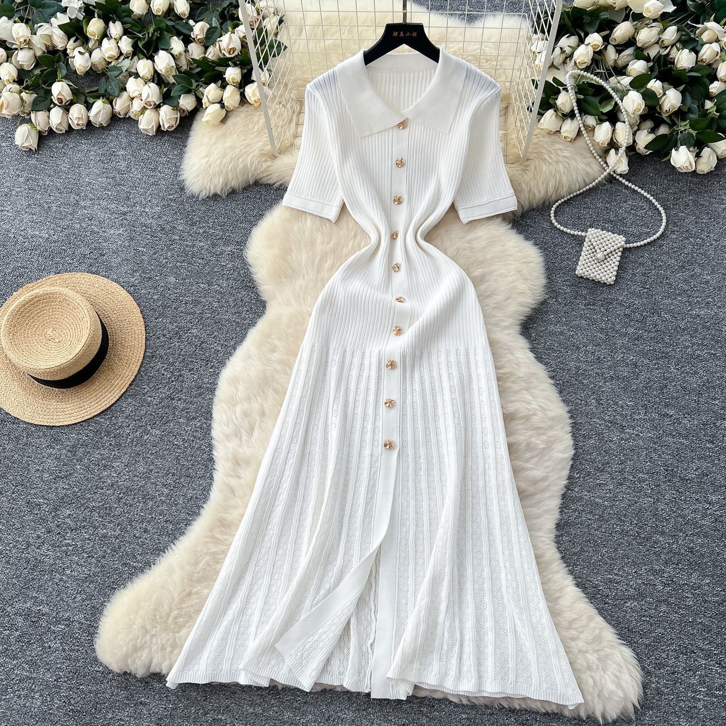 Robe tricoté pour femmes, style français