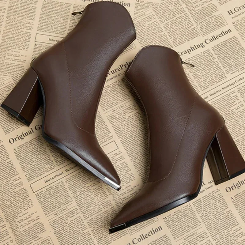 Botte en cuir confortable pour femme