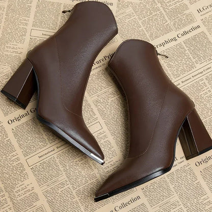 Botte en cuir confortable pour femme