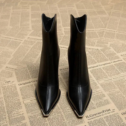 Botte en cuir confortable pour femme
