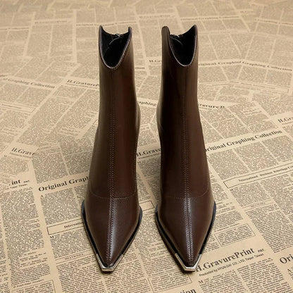 Botte en cuir confortable pour femme