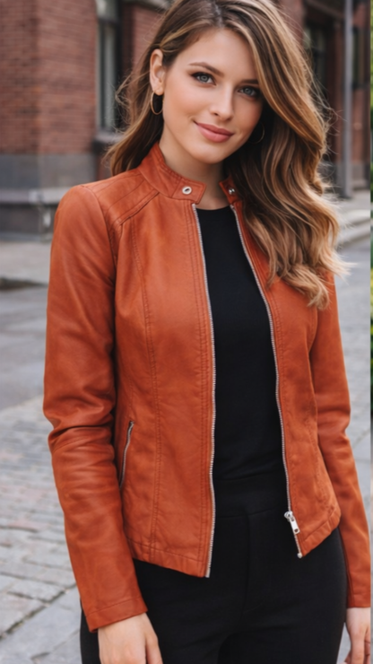 Veste de Costume en Cuir PU Haut de Gamme