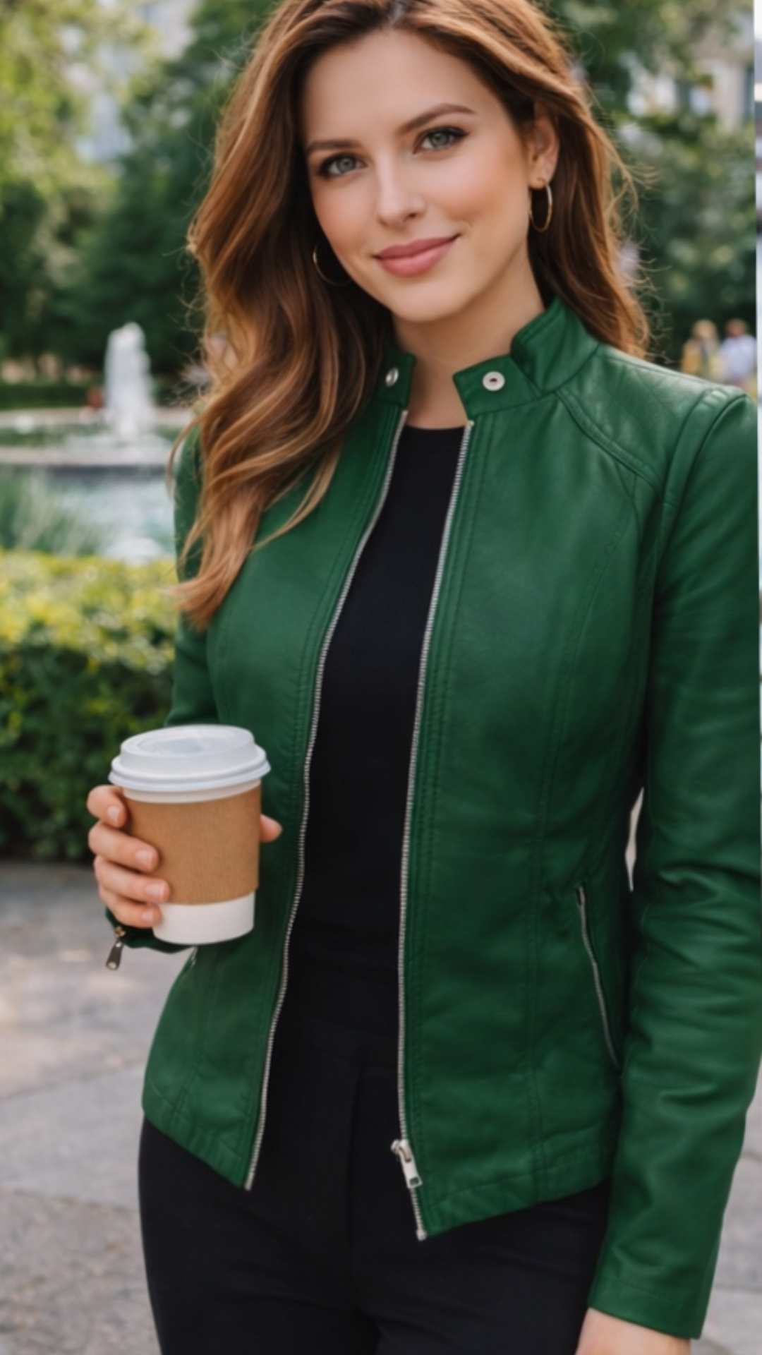 Veste de Costume en Cuir PU Haut de Gamme
