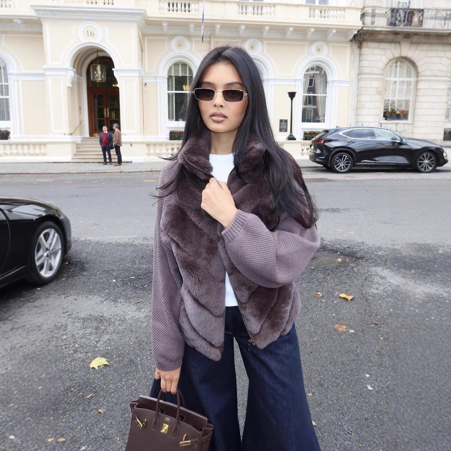 Veste courte à fermeture éclair polyvalente et décontractée