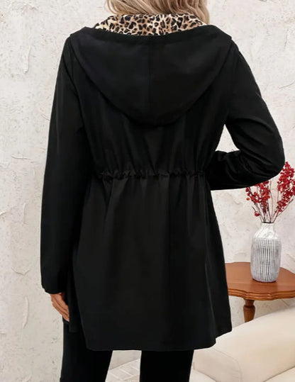 Veste à capuche réversible à fermeture éclair