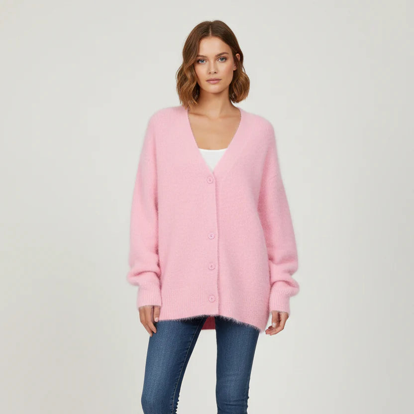 Pull en Maille Boutonné Pour  Femme