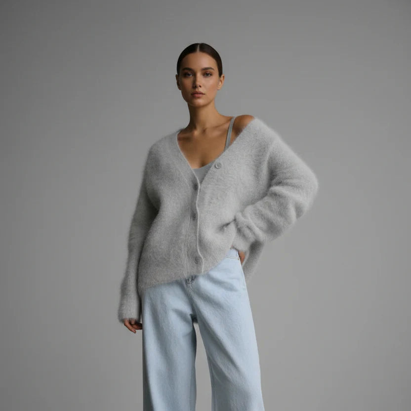 Pull en Maille Boutonné Pour  Femme