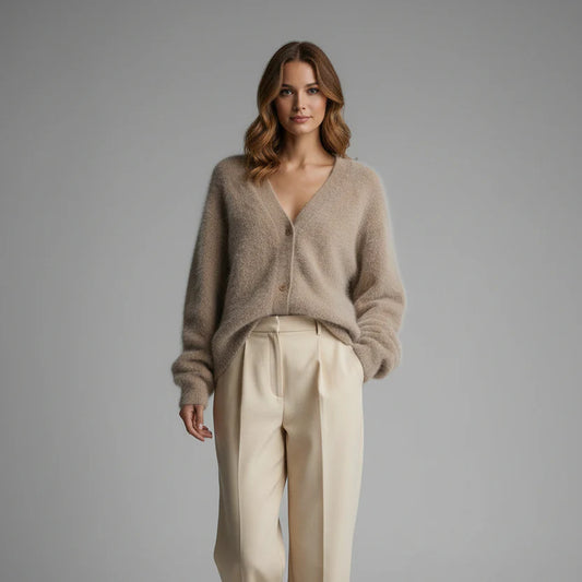 Pull en Maille Boutonné Pour  Femme