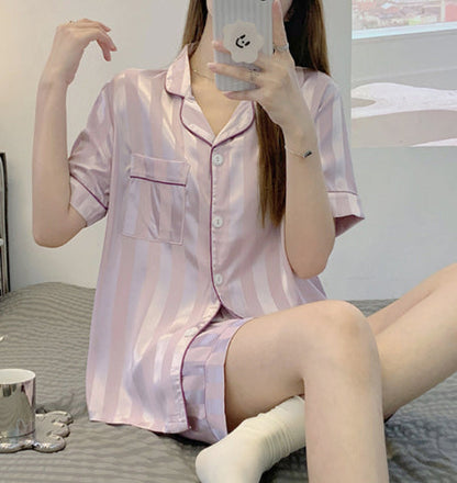 Pyjama en soie glacée de luxe