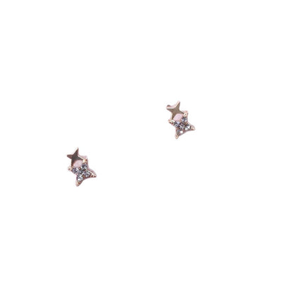 Boucles d'Oreilles Étoile en Argent et Or