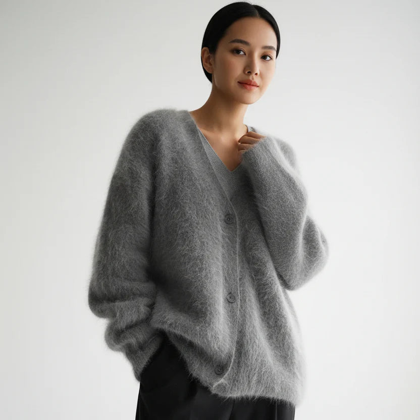 Pull en Maille Boutonné Pour  Femme