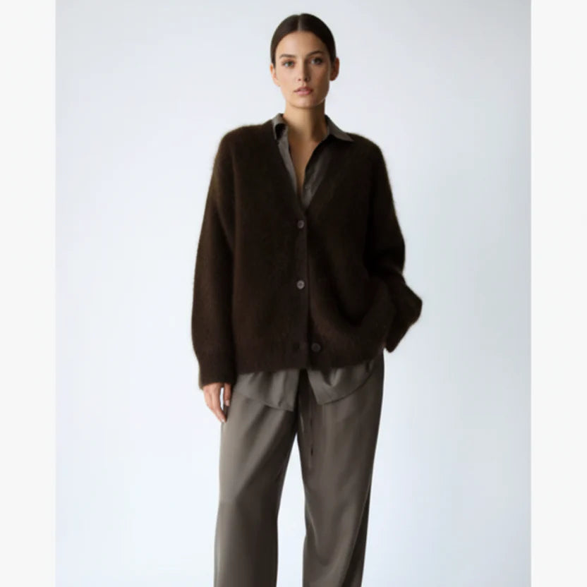 Pull en Maille Boutonné Pour  Femme