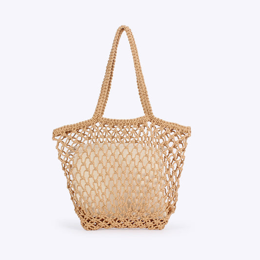 Sac Tressé Élégant en Corde de Coton