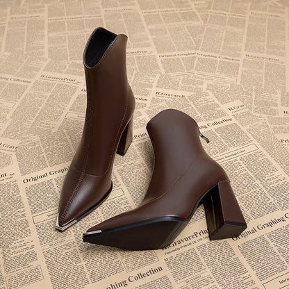 Botte en cuir confortable pour femme