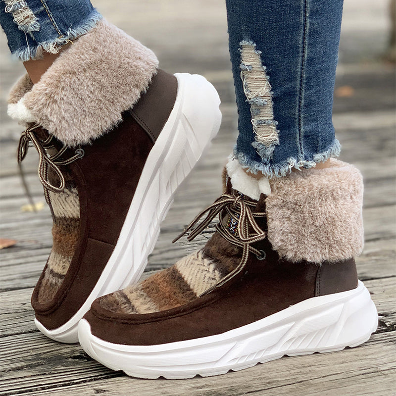 Bottes d'Hiver Femme en Fourrure