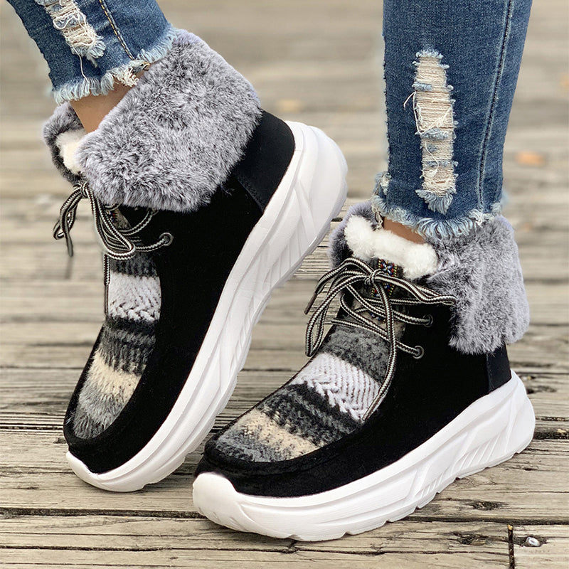 Bottes d'Hiver Femme en Fourrure