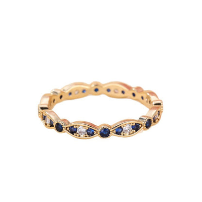 Bague Luxe Femme - Diamant et Saphir Bleu