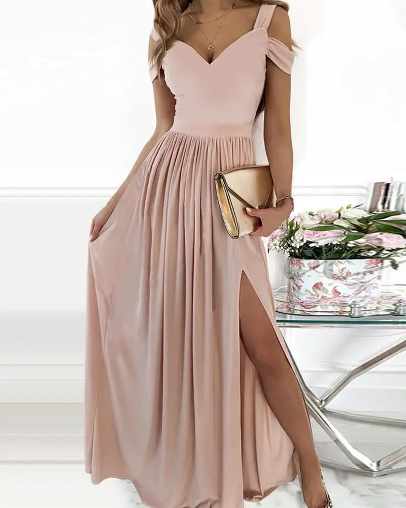 Robe Plissée Impériale – Élégance Grecque Longueur Sol